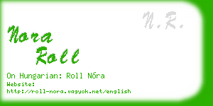 nora roll business card
