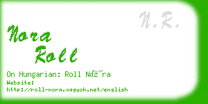 nora roll business card